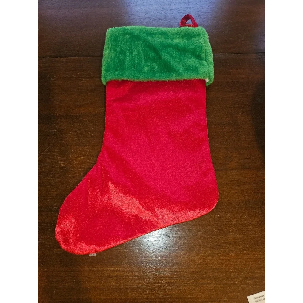 Friends TV Show Red & Green Soft Plush‎ Matthew Perry Holiday Christmas Stocking